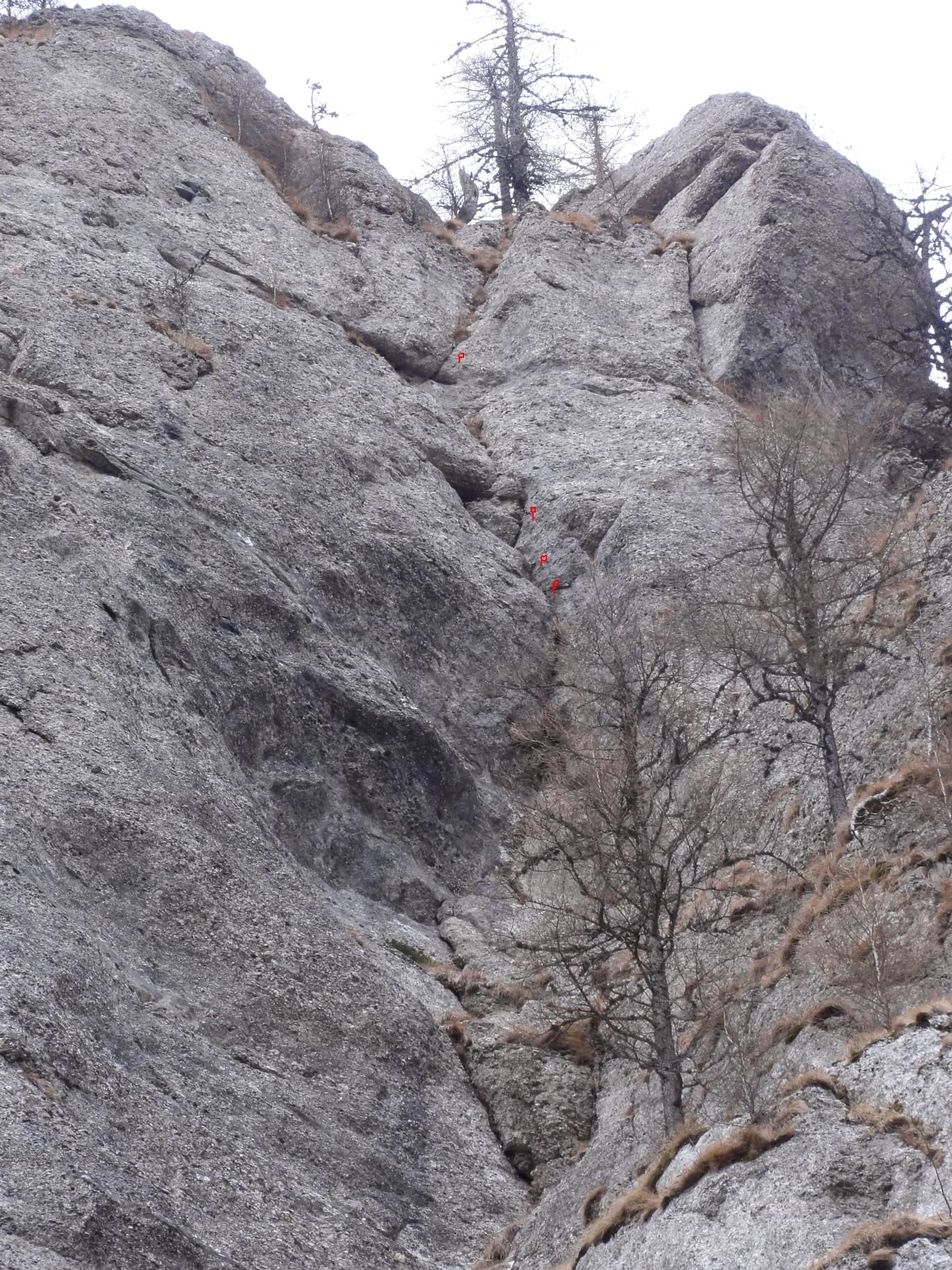 Partea superioară a traseului Partea superioară a traseului