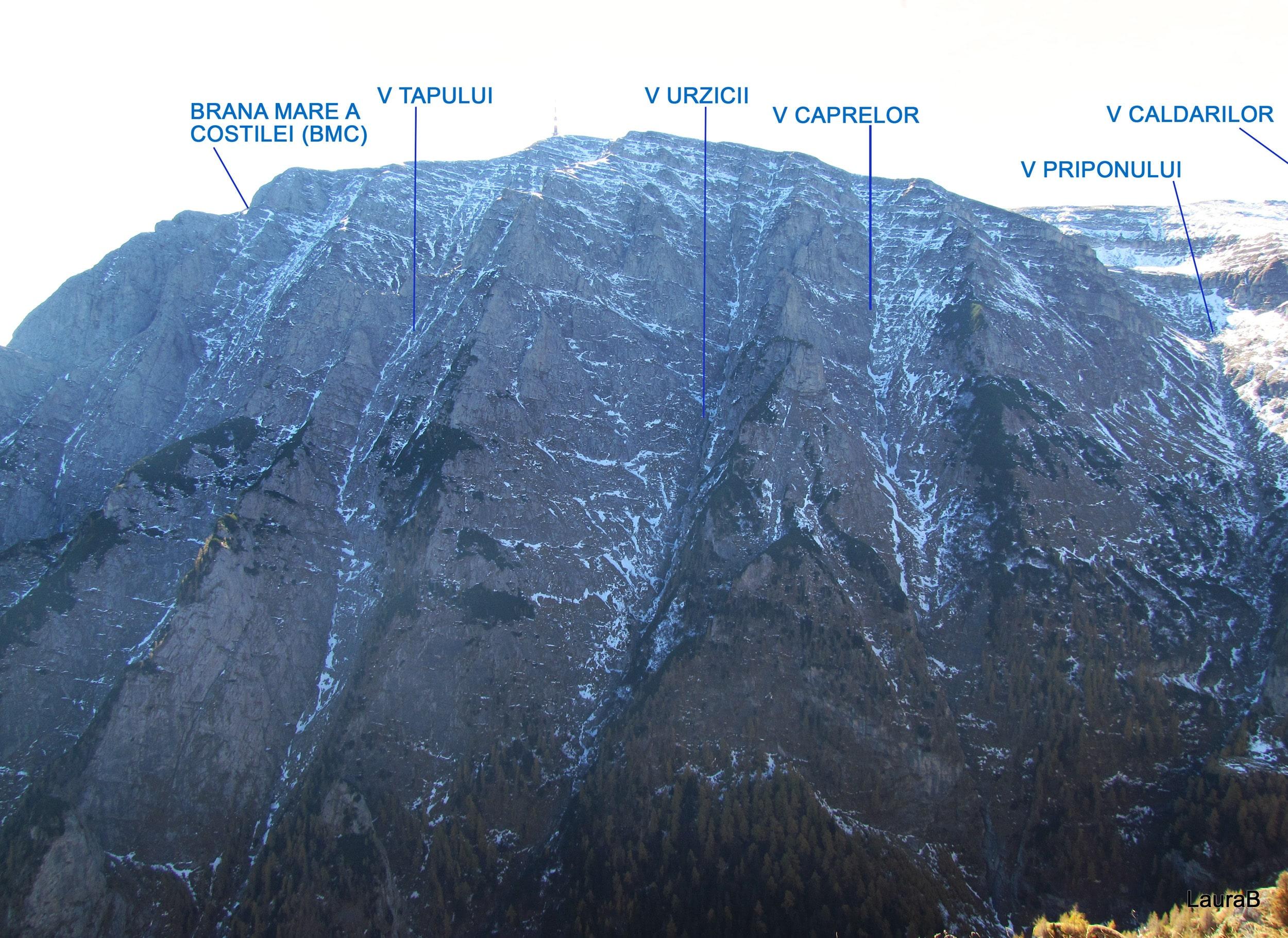 Văile din versantul nordic al Coştilei. Sursa: LauraB