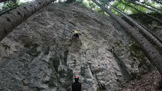 First bite 7a+, Moroeni, Los Cabrones