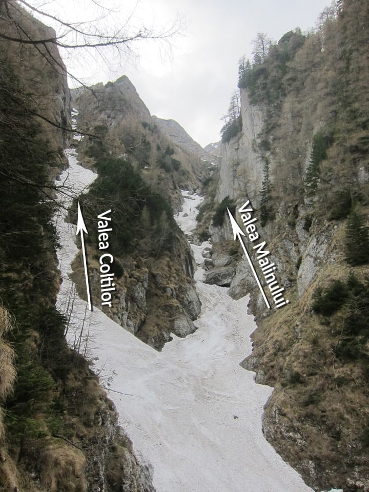 Confluența dintre V. Colților și V. Mălinului (sursă: Baza) Confluența dintre V. Colților și V. Mălinului (sursă: Baza)