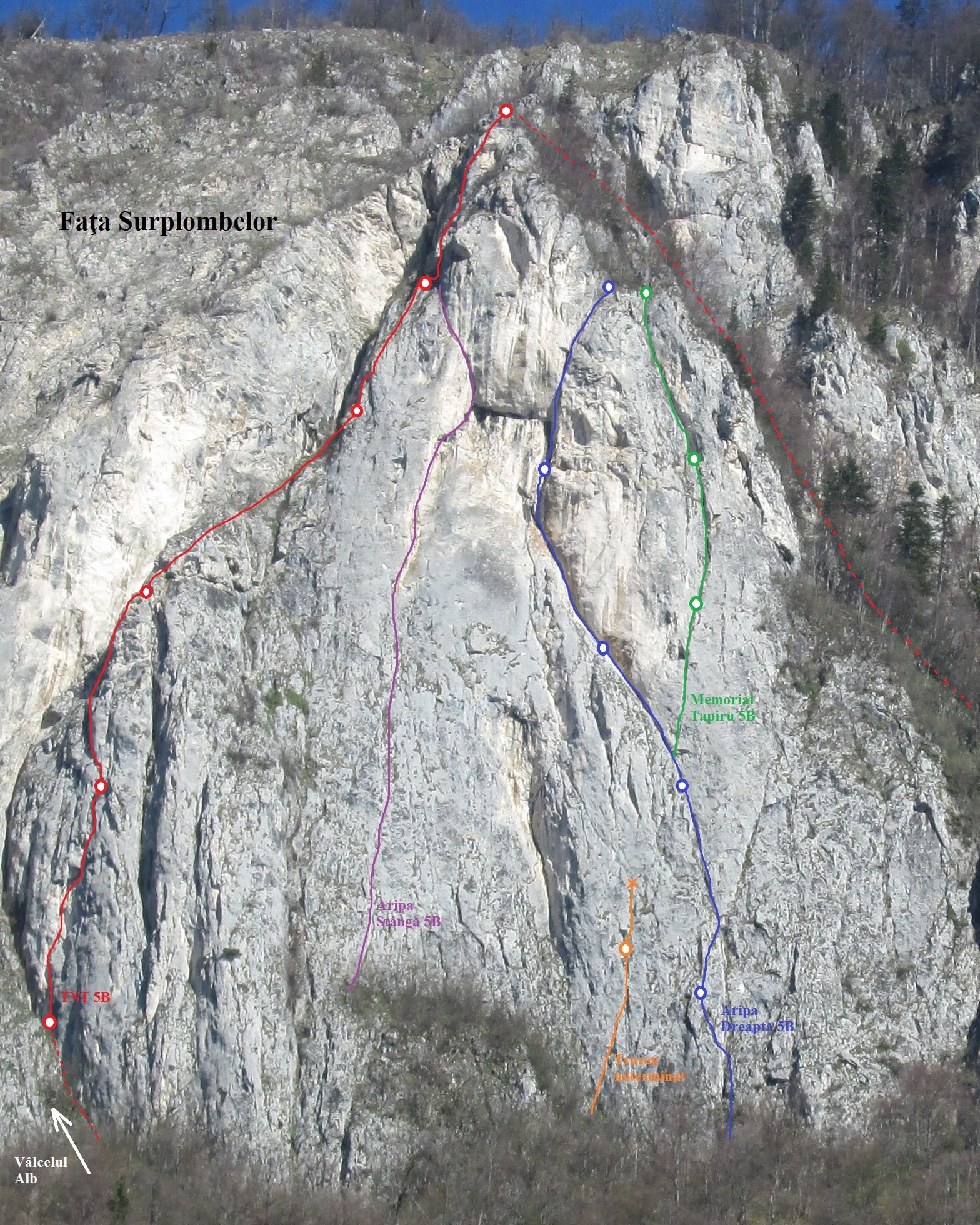 Faţa Surplombelor (Marele H) Faţa Surplombelor (Marele H)