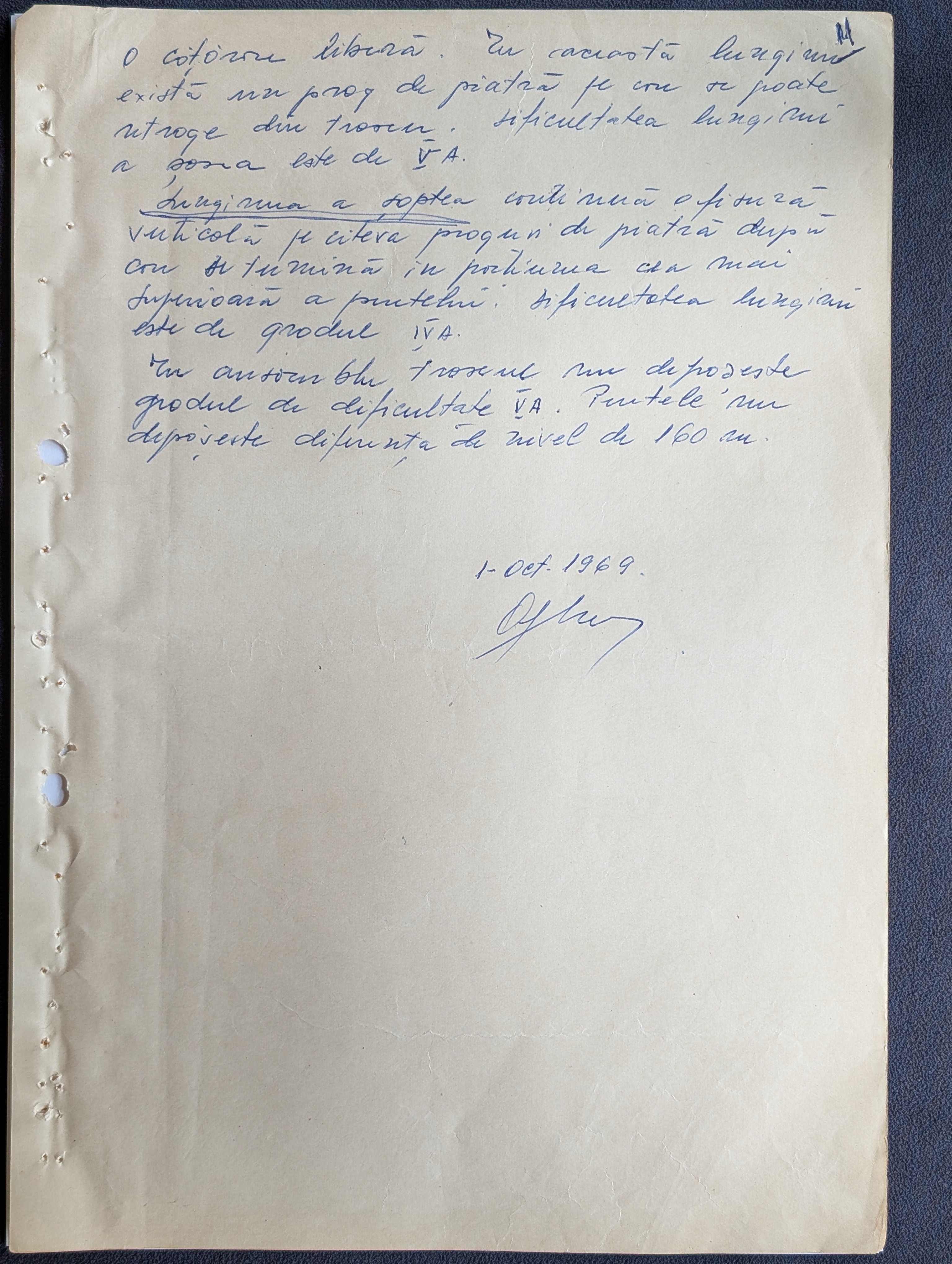 Surplombele de Aur - Raport de omologare (2)